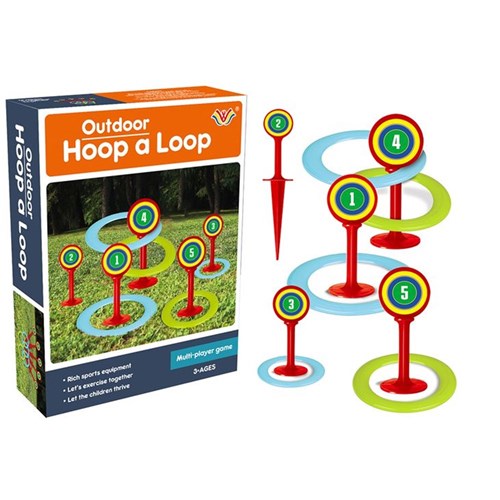 10 piece Hoop A Loop multiplayer ring toss game