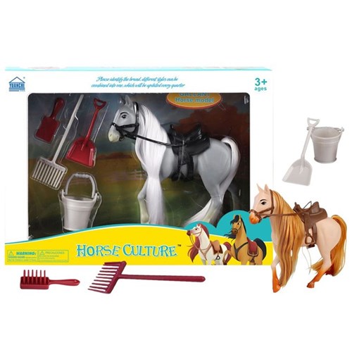 5-piece Beauty Horse with long mane 15cm