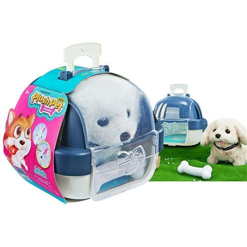 3-piece Plush Pet in Carrier 15cm with sound