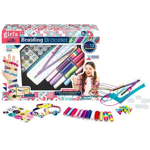 DIY Bracelet Braiding Kit with accessories for kids