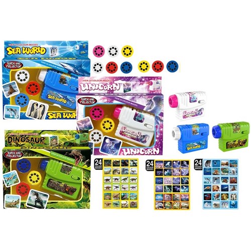 4-piece Animated Projector Torch battery-operated