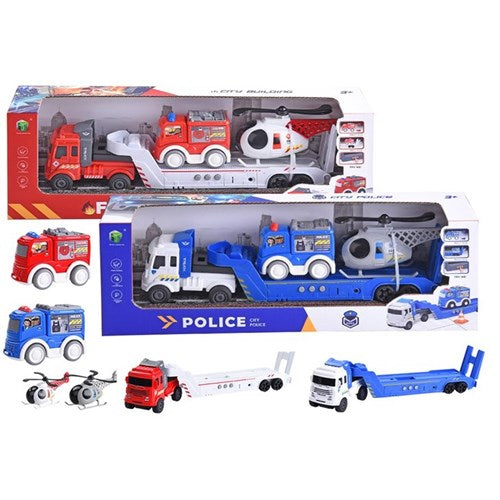3-piece 35cm RC rescue vehicles with sound