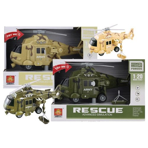 20cm RC rescue helicopters with lights and sound