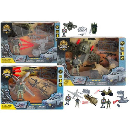 7-9 piece special forces soldiers and vehicles set