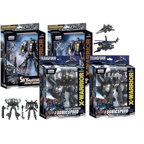 3-piece Military Air Warrior Change Robot 18cm