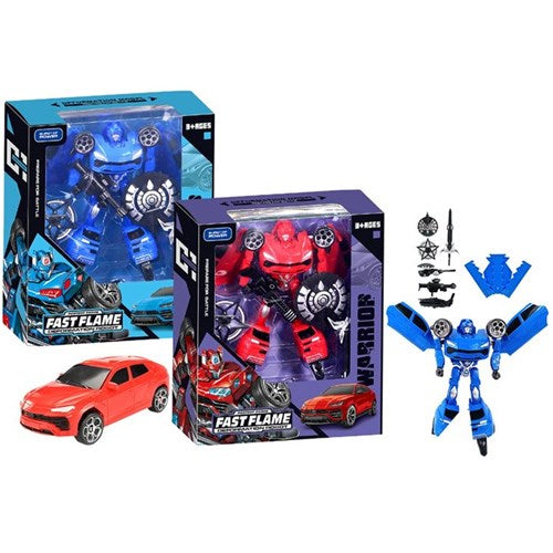 3-piece Flame Supercar Change Robot 23cm