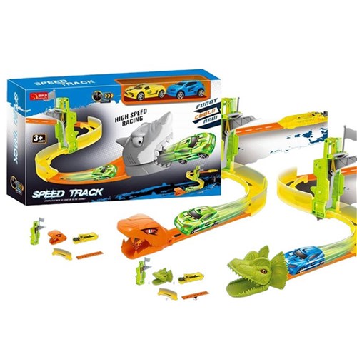 14-piece Animal Speed Track with Launch and 2 Cars