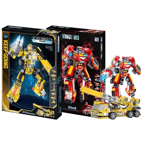 721-piece premium robot deform blocks