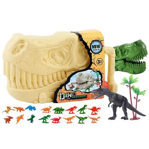 10-piece DIY dinosaur skull case set