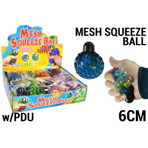 Glitter Squish Ball with PDU 6cm