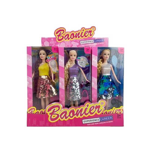 3-piece fashion doll party dress set 30cm