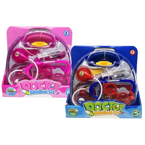 10-12 piece doctor playset with carry case