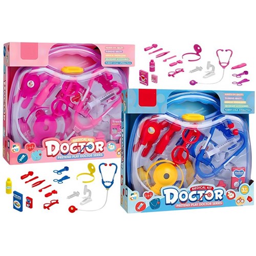 18-piece doctor playset with carry case