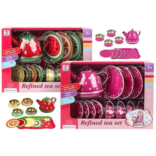 15-piece metal tea playset