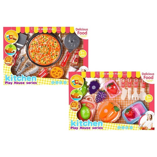 15-16 piece kitchen pizza prep playset