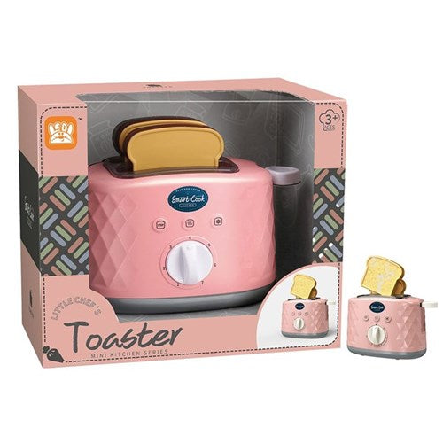 3-piece toy toaster with toast