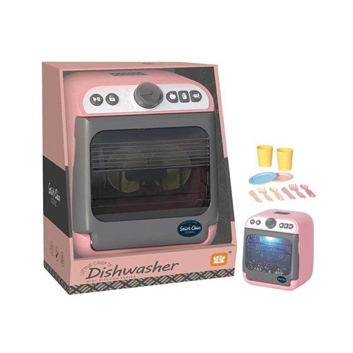 Toy simulation dishwasher with accessories