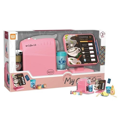 Kids pretend coffee shop playset with cash register