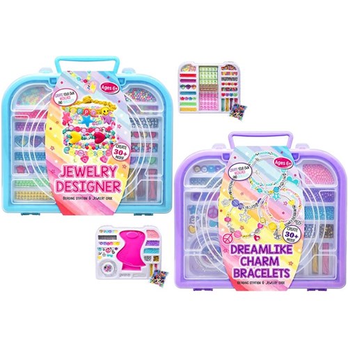 Large DIY Beading Set with carry case for kids