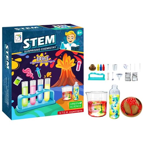 27-piece 14-in-1 chemistry experiments kit
