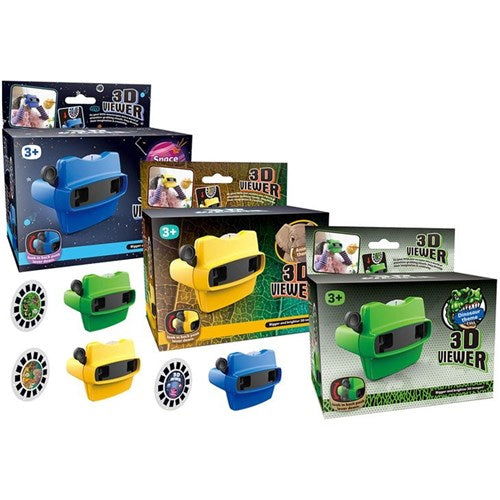 2-piece 3D viewer set for dinosaurs, space, and animals