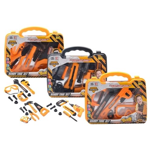 Kids pretend tool set with carry case