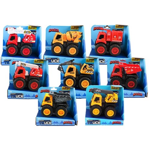 fire and construction mini truck toy