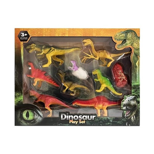 9-piece dinosaur figurine playset