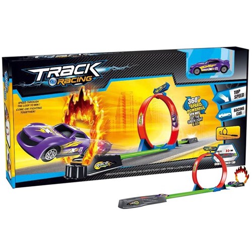 7 piece track launcher with loop and car