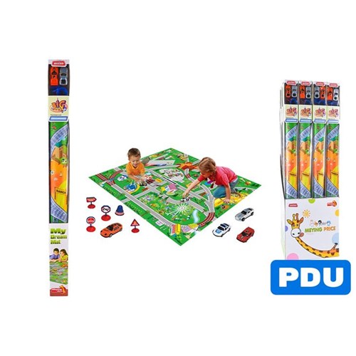 5 piece jumbo play mat with cars 120x80cm