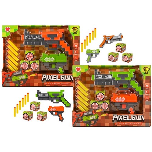 1 toy gun with soft bullets and target 25cm