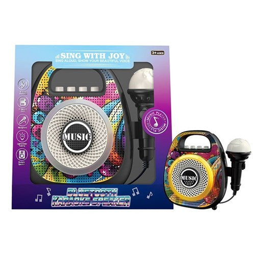 two piece Bluetooth karaoke speaker set for kids