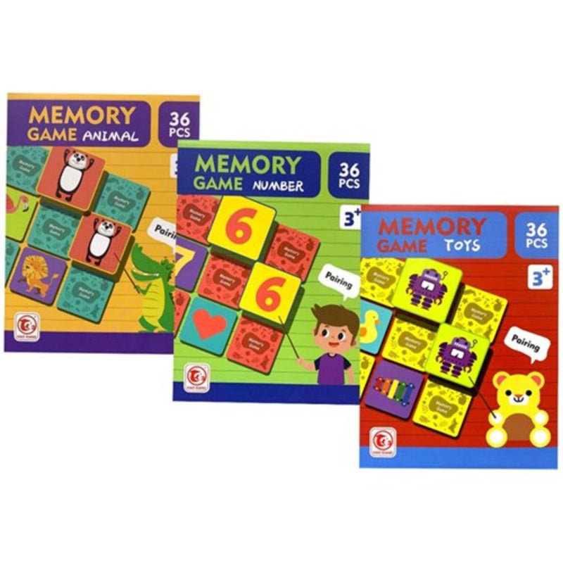 36 piece matching memory puzzle game tiles for kids