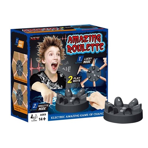 Electric finger roulette shock game