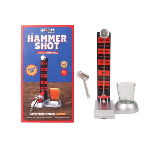 3pce Hammer Shot Drinking Game Set