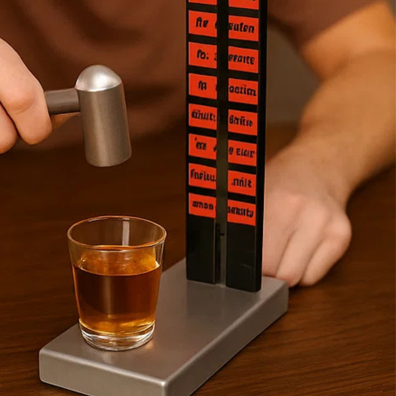 3pce Hammer Shot Drinking Game Set