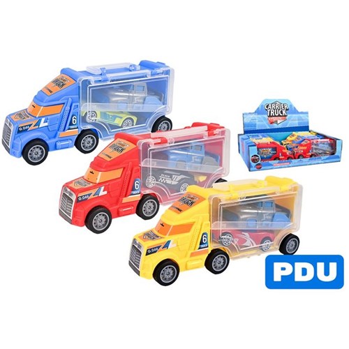 3 piece semi trailer set with trucks and carry case