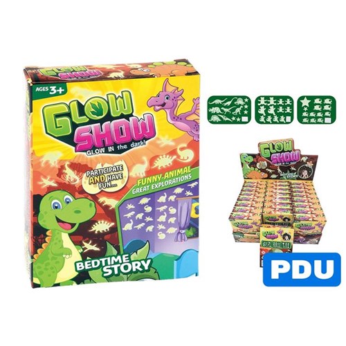 glow in the dark dinosaur wall stickers 12 to 15 piece set