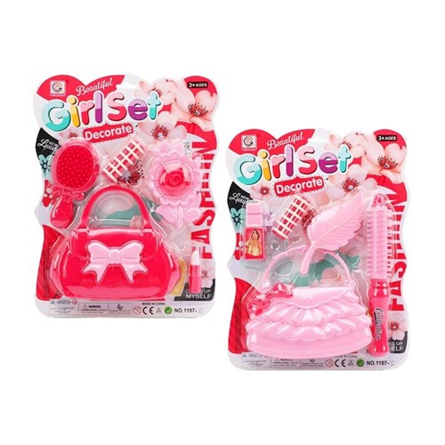 5 piece girls beauty play set with purse