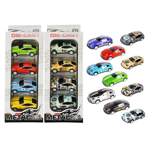 4 piece die cast toy car set
