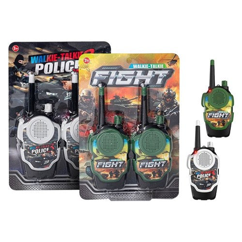 2 piece military and police walkie talkie toy set
