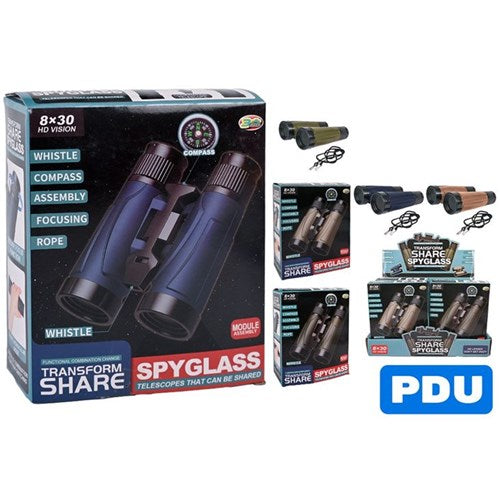 2 piece spy set with binocular and whistle