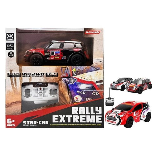 Mini rally remote control car with four channel controller