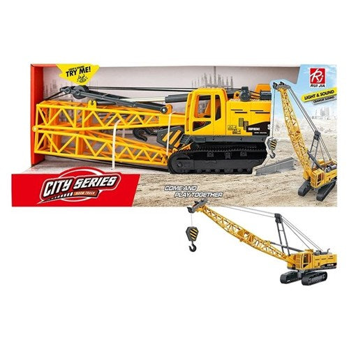 Toy tower crane with movement lights and sounds