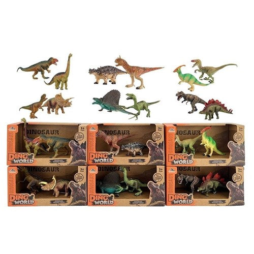 Two piece assorted dinosaur figure collection for kids