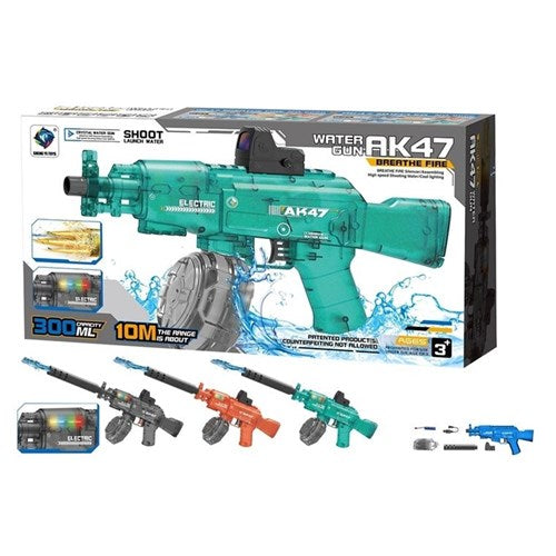 Electric compact water blaster toy with light