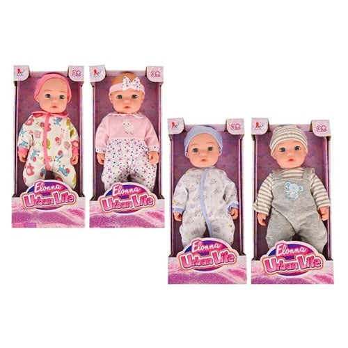 Elonna 45cm baby doll in one of four assorted designs