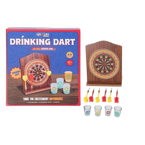 Adult dart drinking party game set