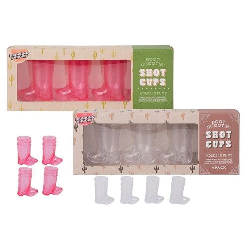 Country boot themed novelty shot cups