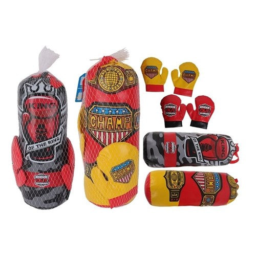 Kids boxing bag and glove play set